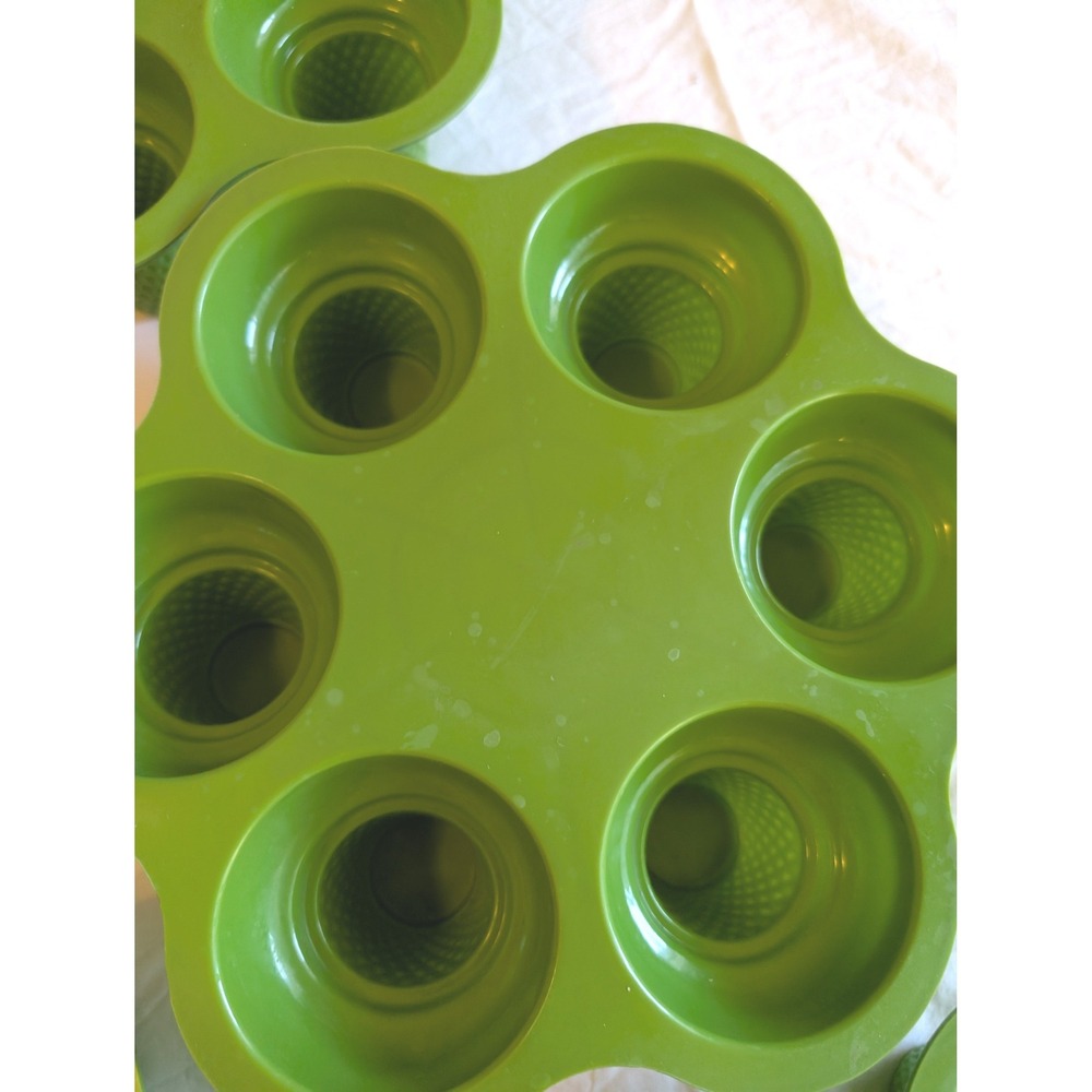 Set of 6 Green Silicone Ice Cream Cone Holder Molds | 36 Total | Dessert Form - Picture 5 of 16